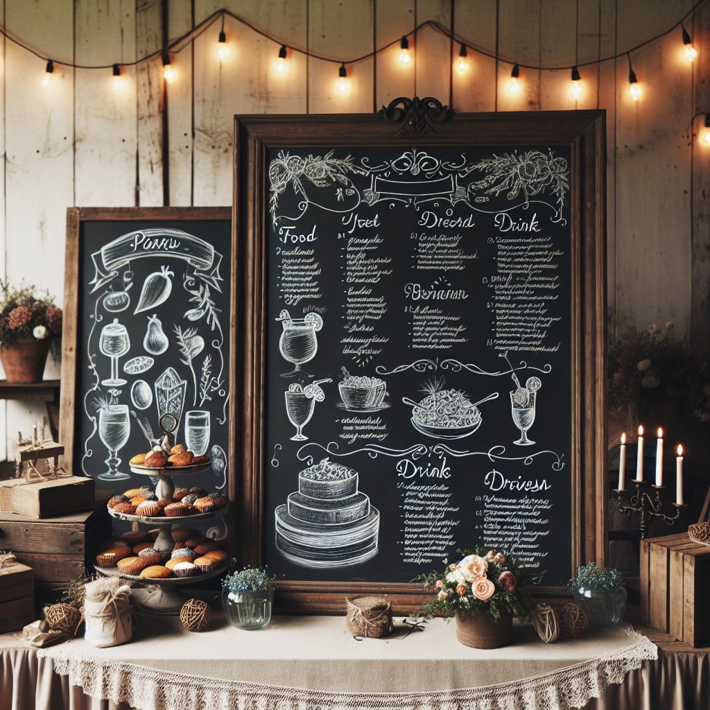 chalkboard menu display
