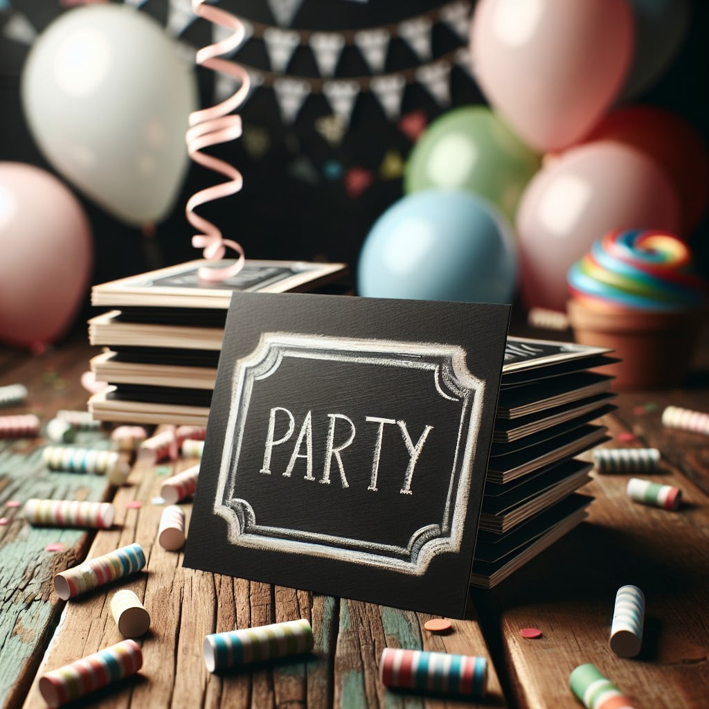 chalkboard party invitations