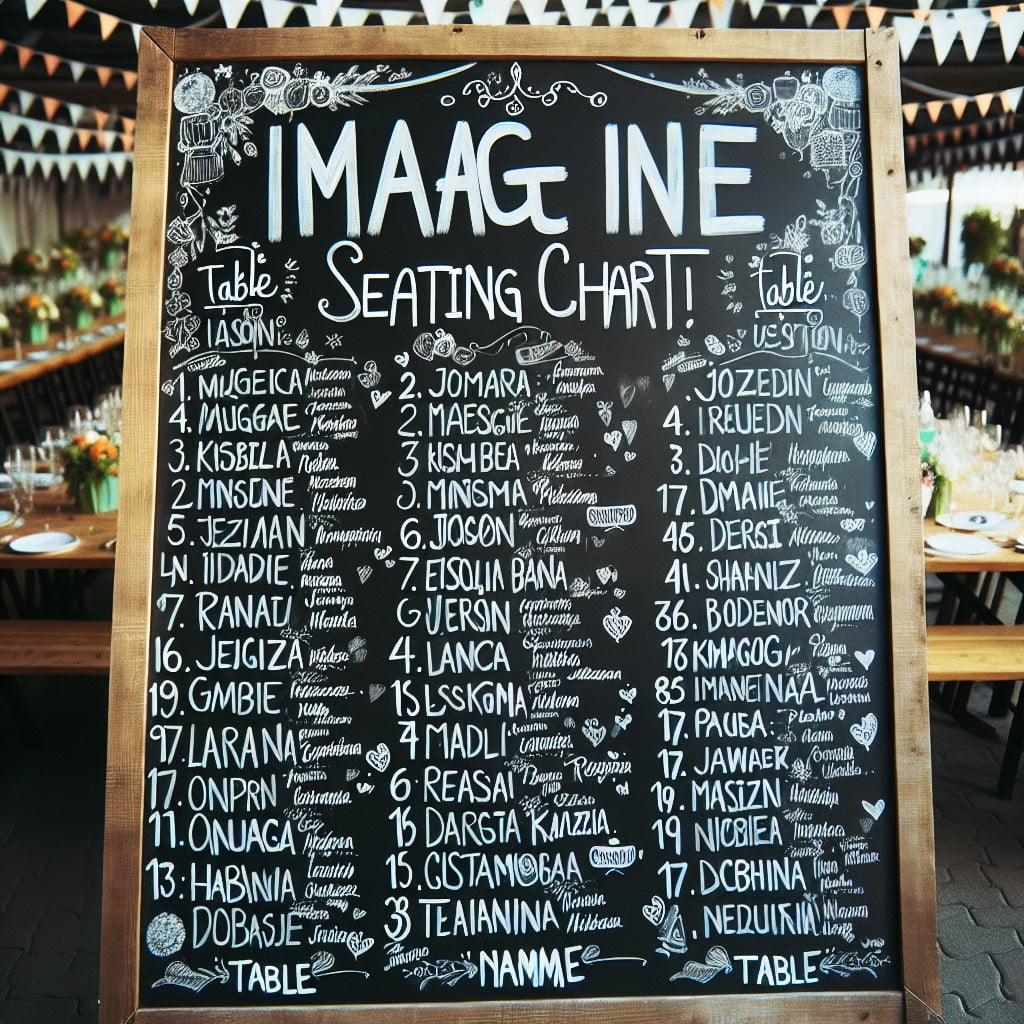 chalkboard seating chart