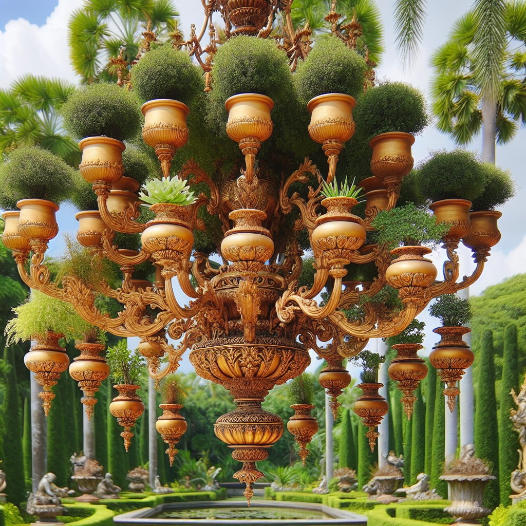 chandelier planter for a royal garden touch