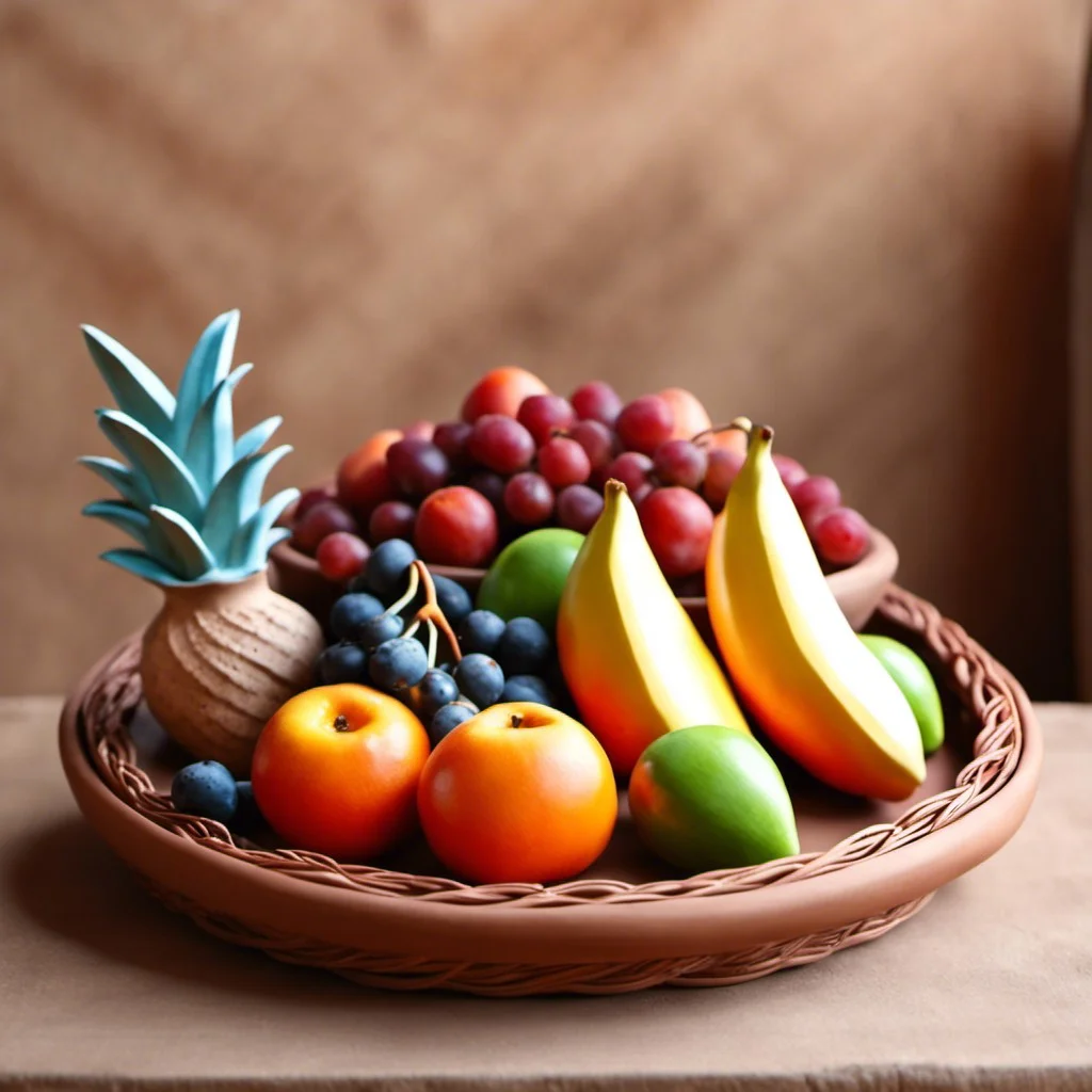 clay fruit basket