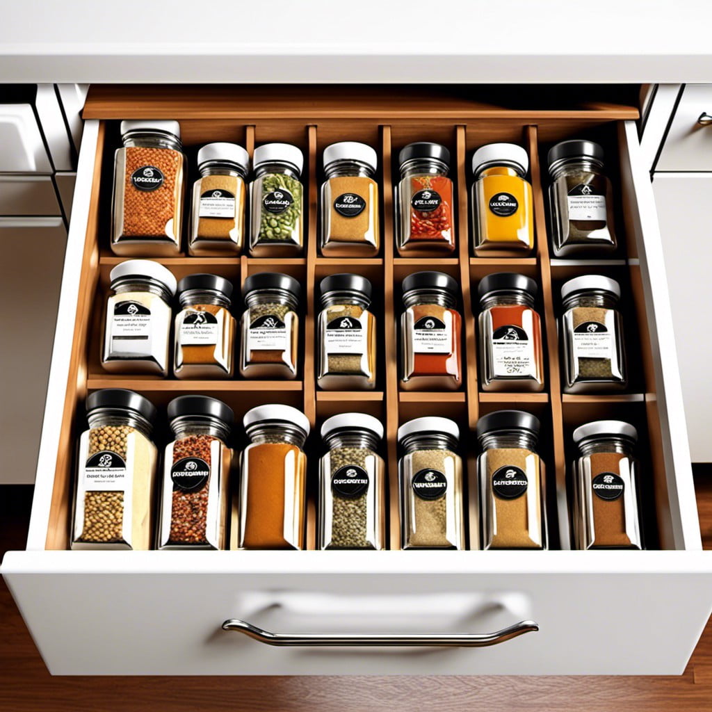compact in drawer spice rack