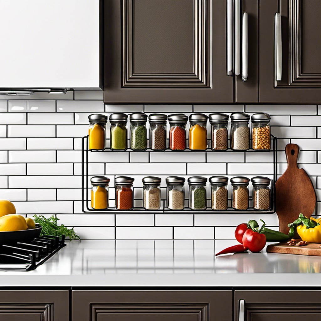 compact wire mesh spice rack