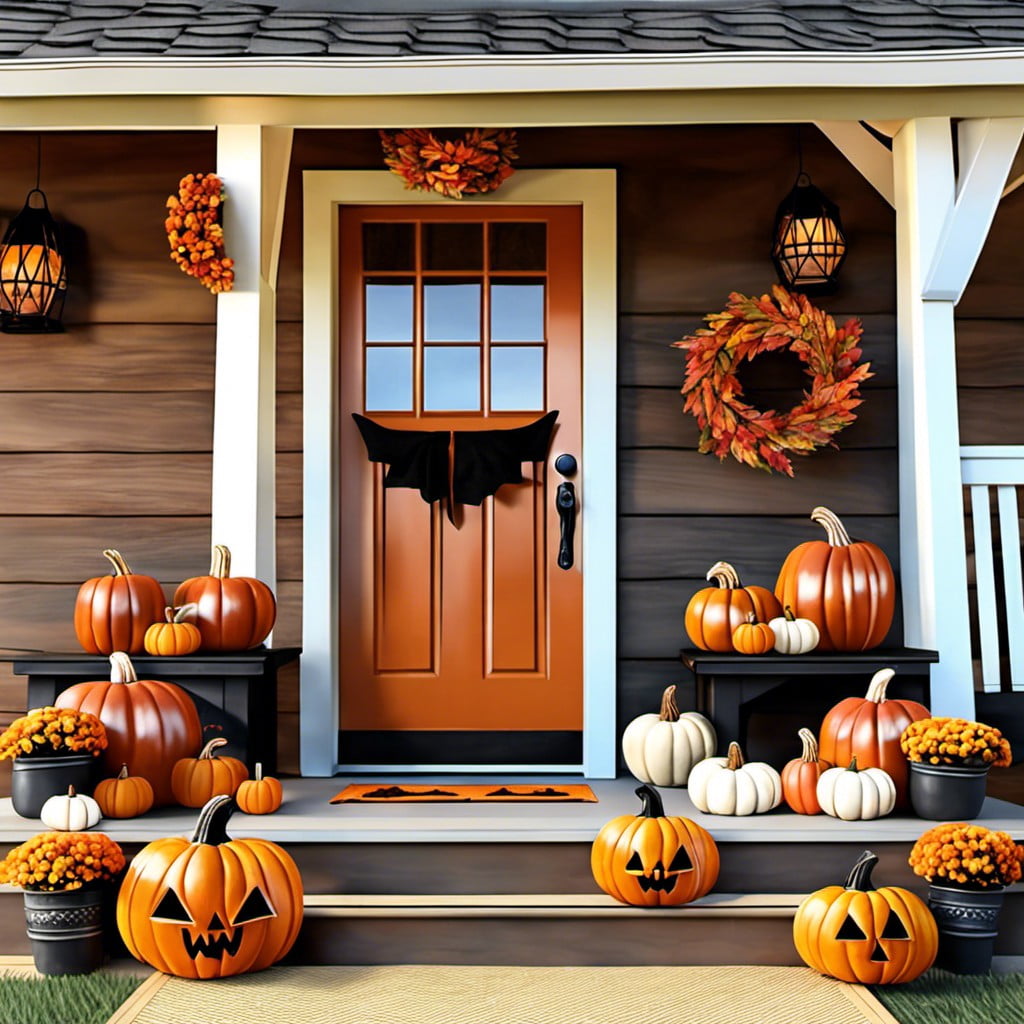 country cabin inspired pumpkin decorations