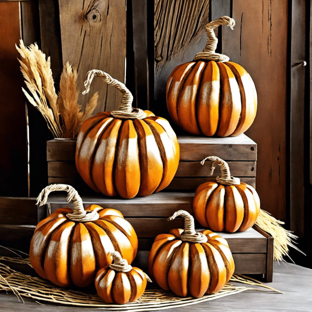 country style haystack pumpkins