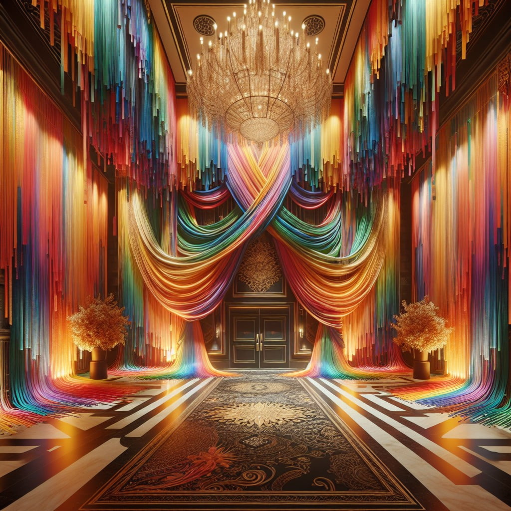 create a grand entrance with streamer curtain