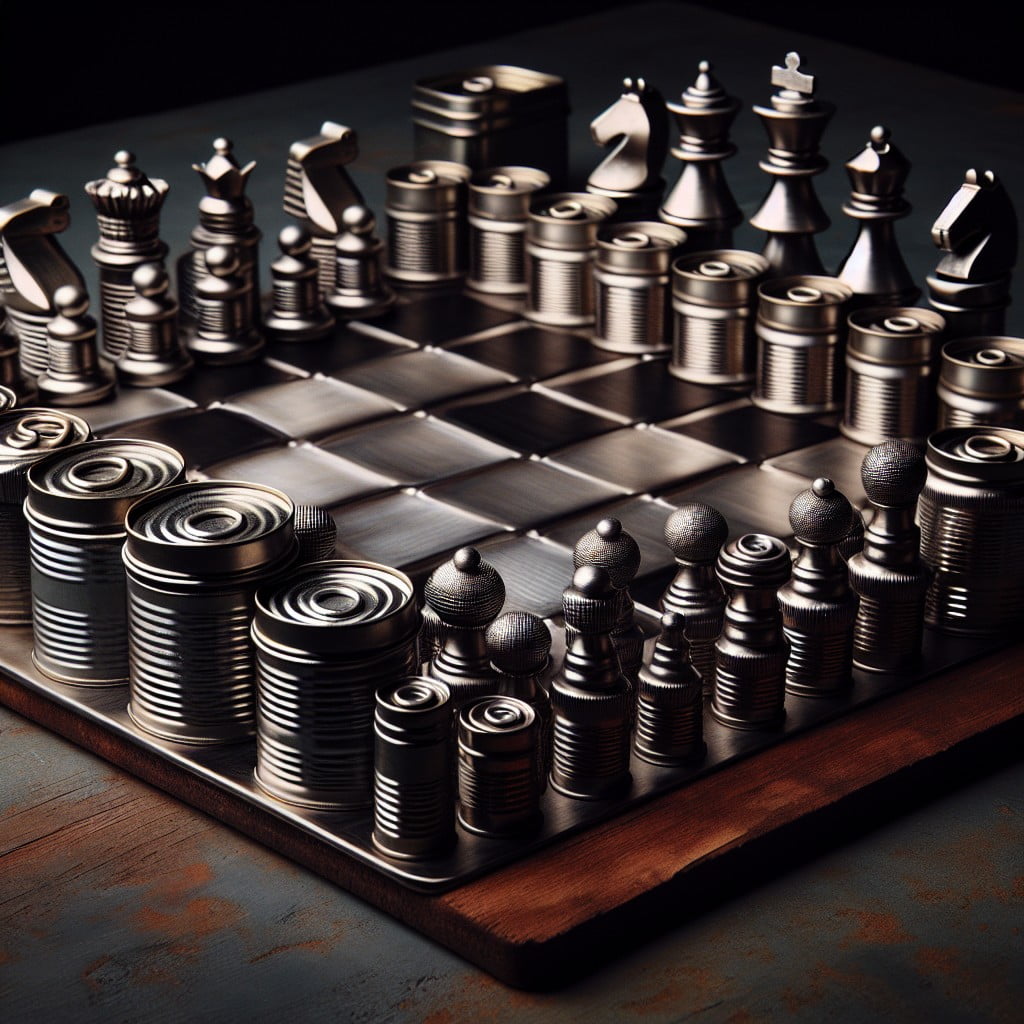 creating a diy magnetic tin chess set