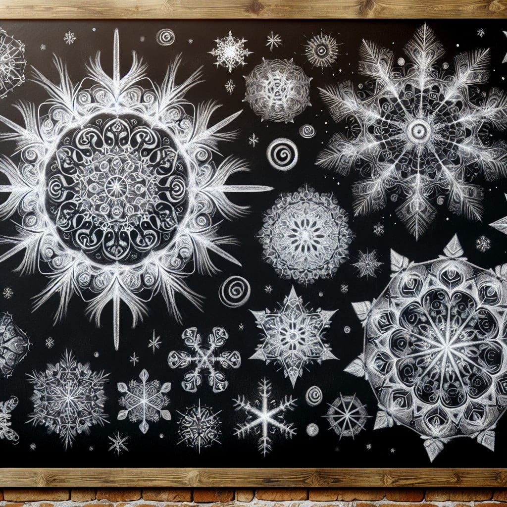 creating life size snowflake chalk murals