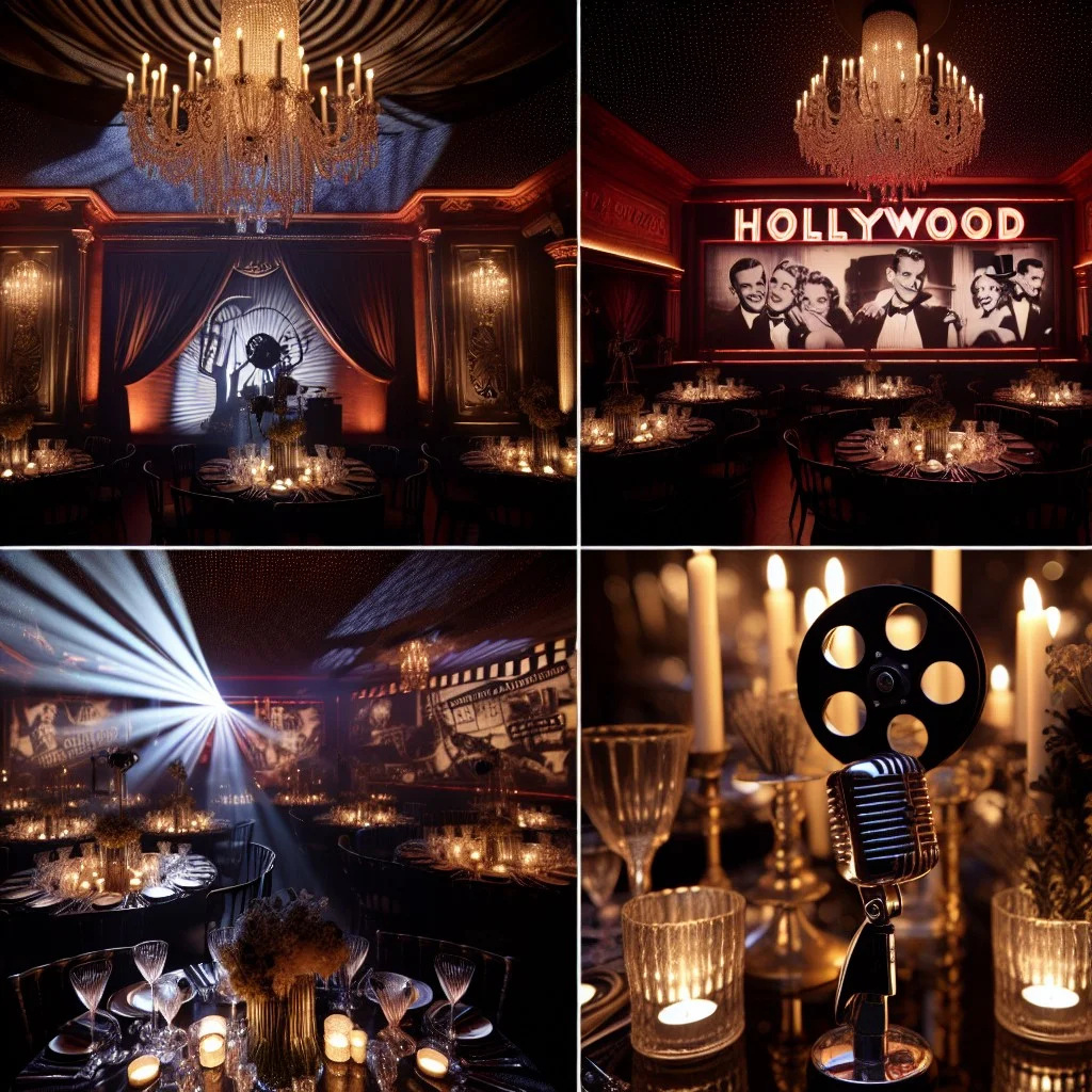 decorate with a film noir theme