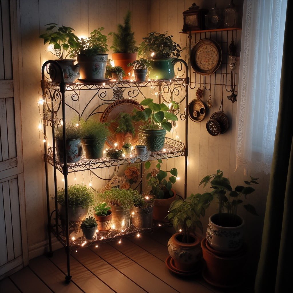 decorate with fairy lights for a cozy corner
