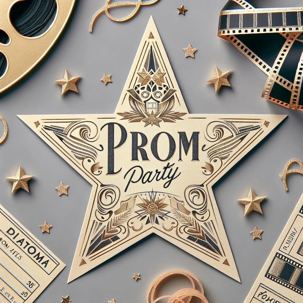 design star shaped invitations