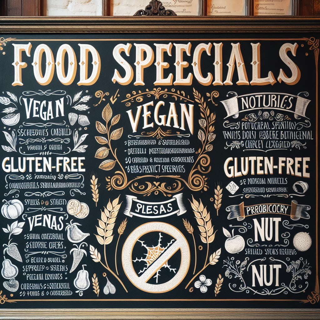 dietary requirement specials board