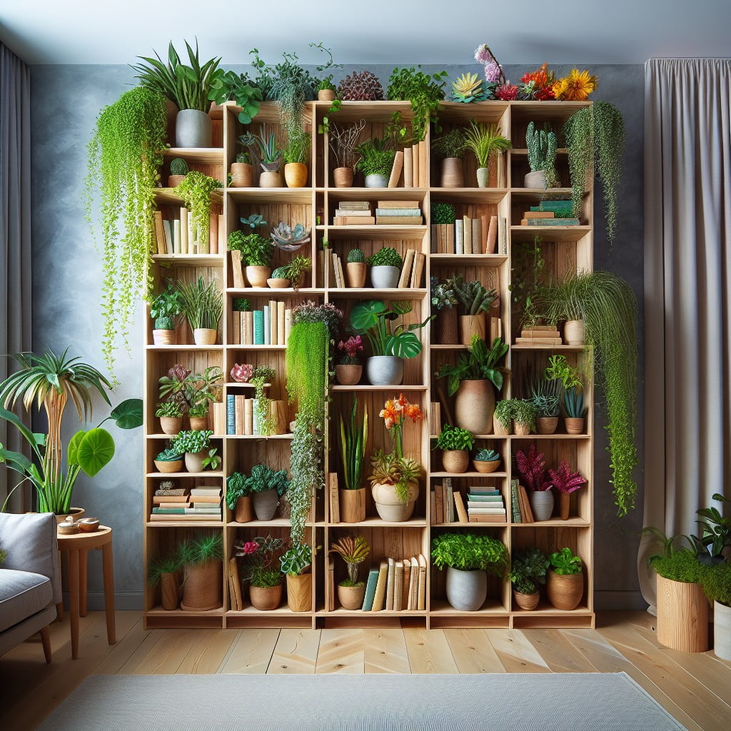 diy bookcase planter