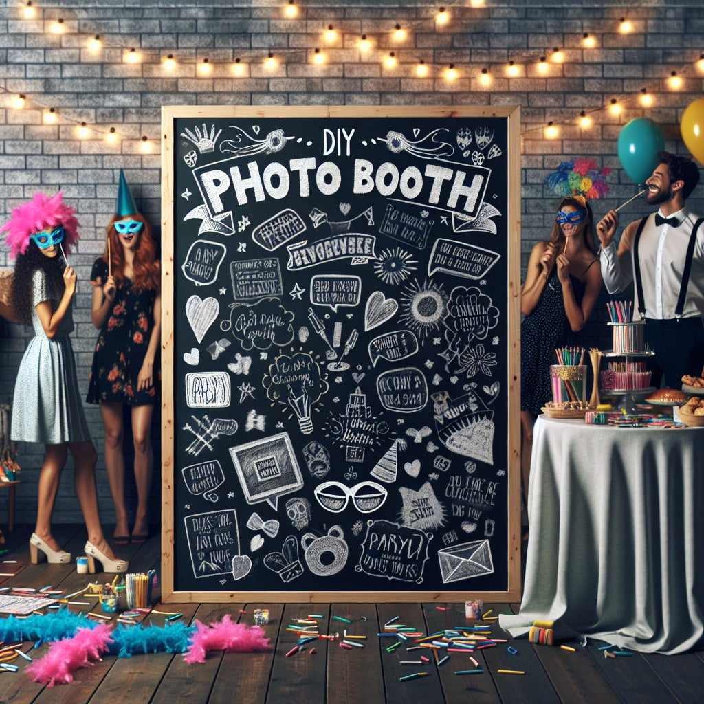 diy chalkboard photo booth