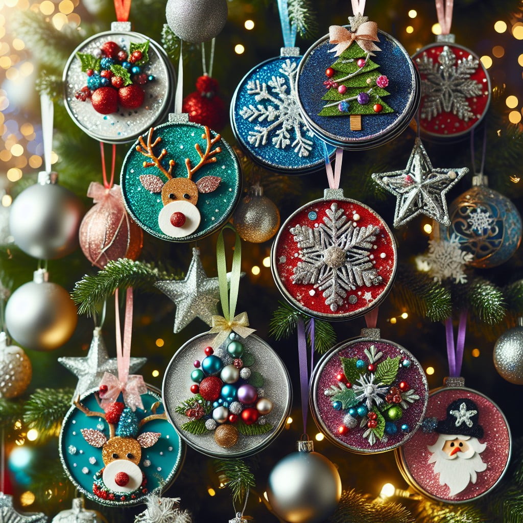 diy dollar tree holiday ornaments using magnetic tins