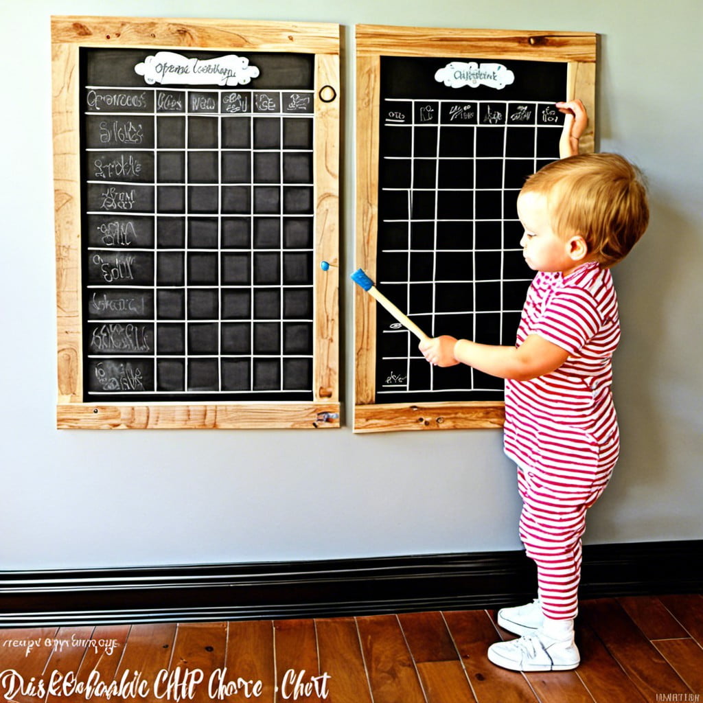 diy erasable chalkboard chore chart