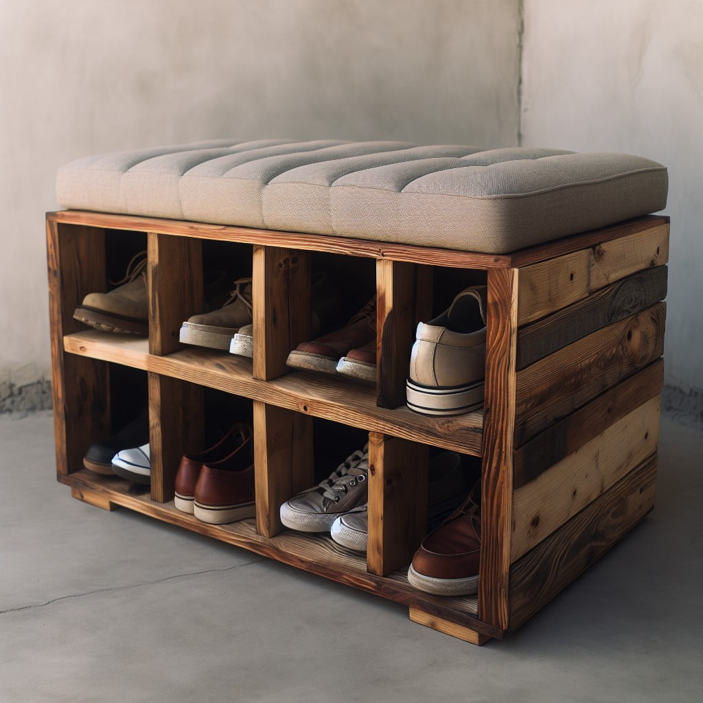 diy ottoman with shoe storage