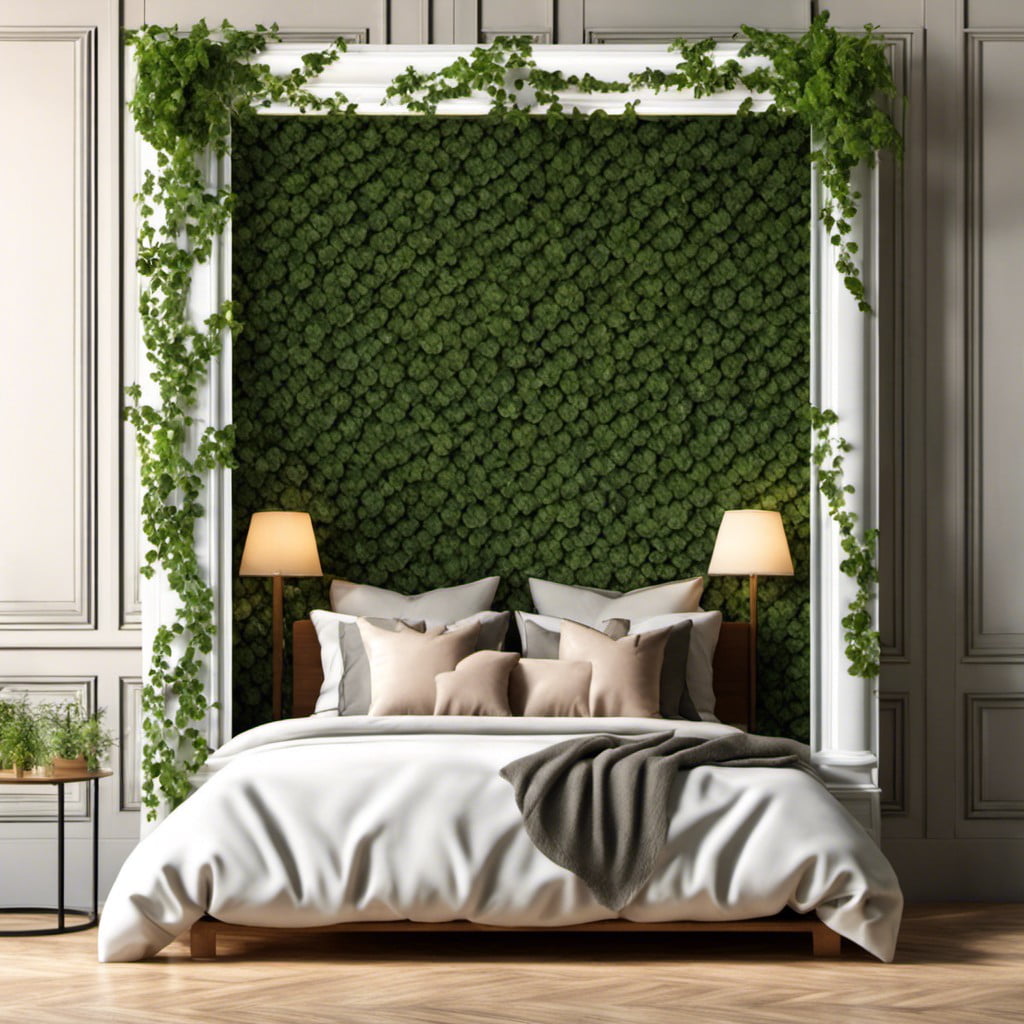 diy project ivy framed mirrors in bedroom