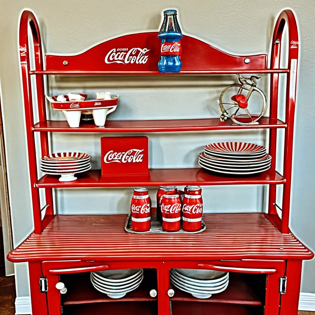 diy refurbished coca cola display shelves