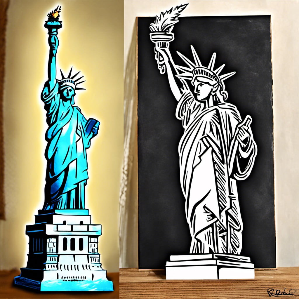 diy statue of liberty chalkboard art