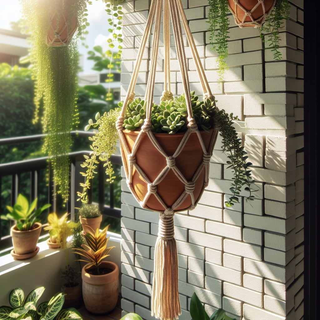 diy string garden hanging planter