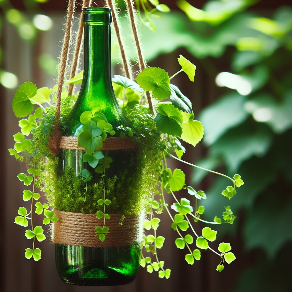 diy wine bottle planter