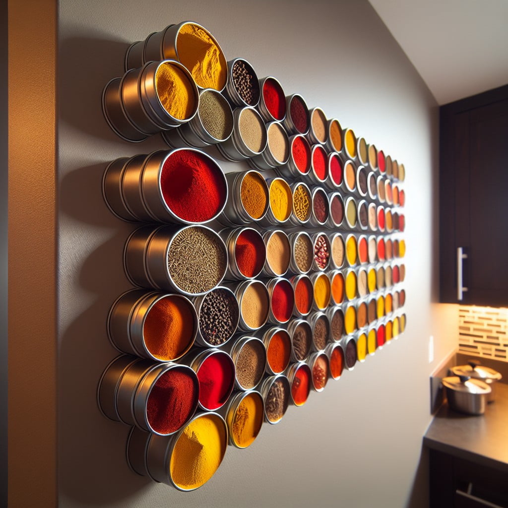 dollar tree magnetic tin spice racks