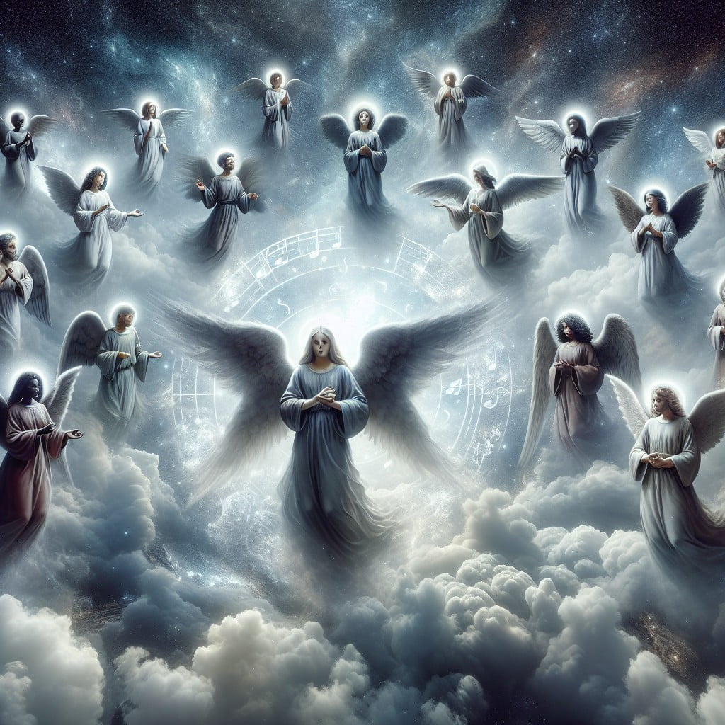 drawing choir of angels memorial concept