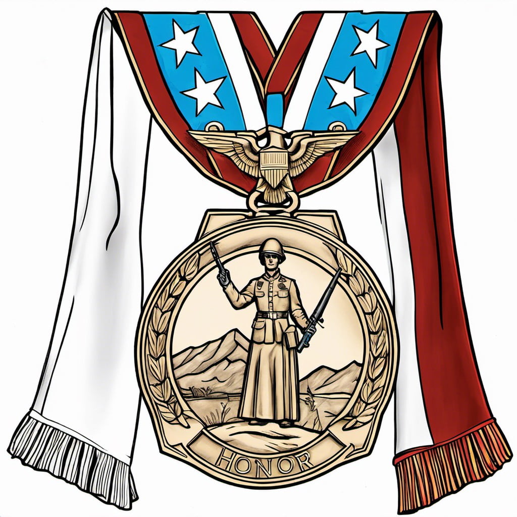 easy how to draw a medal of honor and coloring page