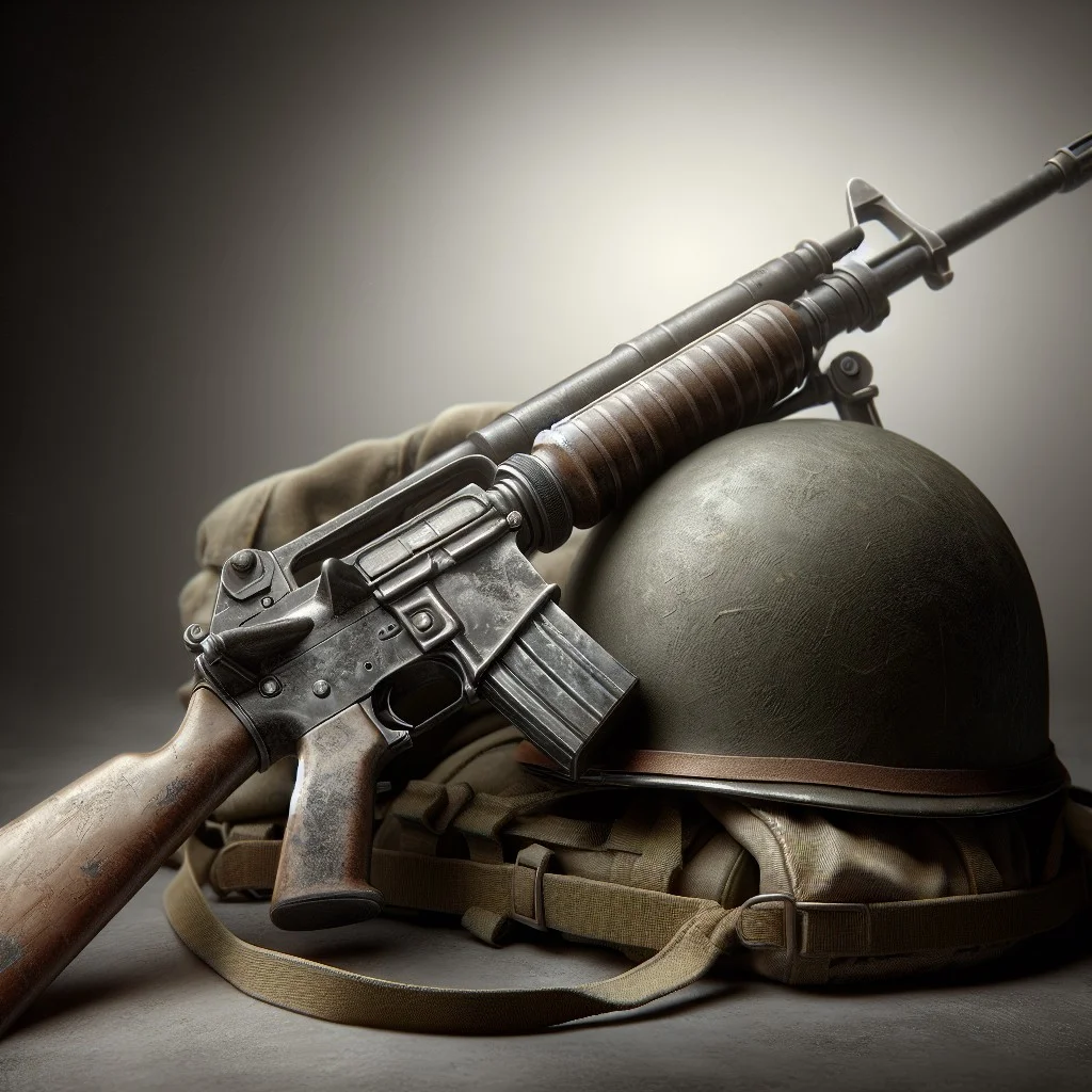 easy how to draw a military rifle with helmet tutorial