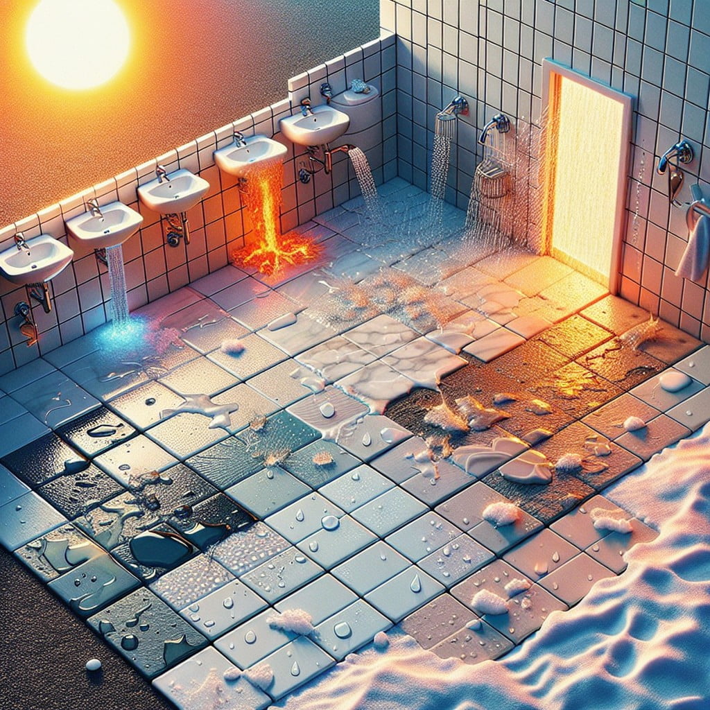 effects of weather on bathroom tiles