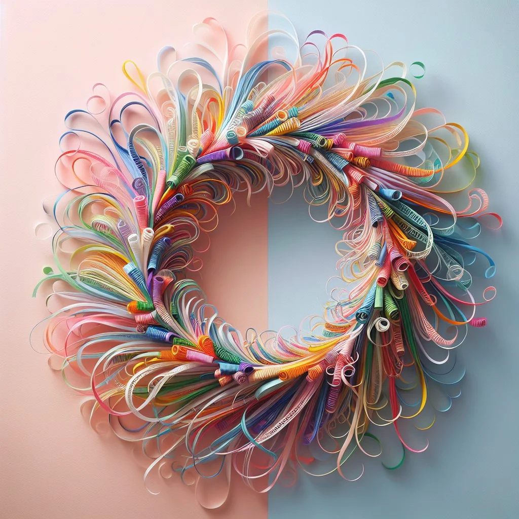 fancy diy streamer wreath