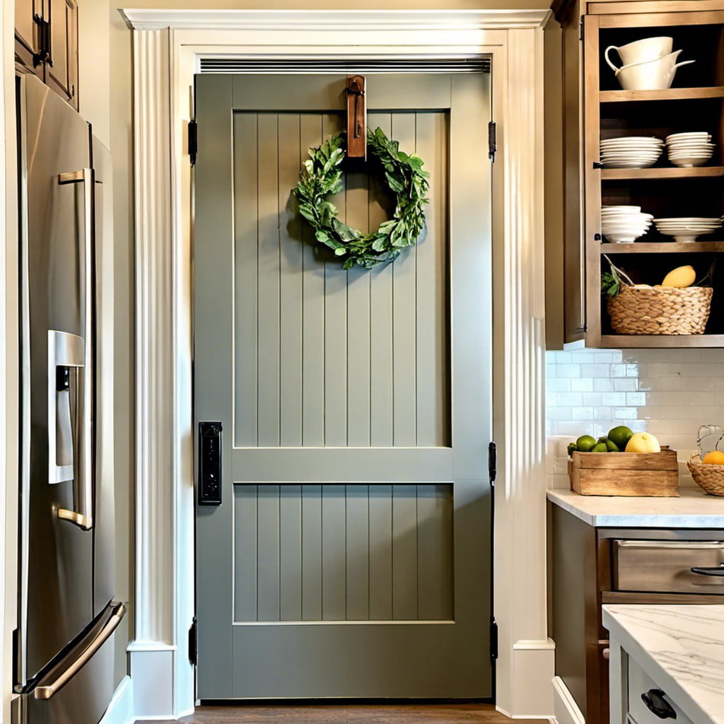 farmhouse inspired swinging doors