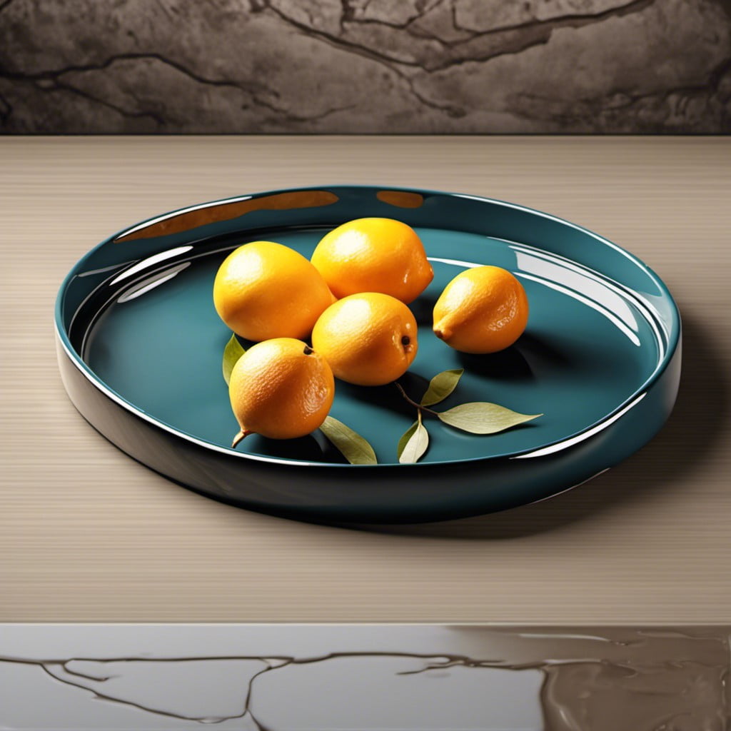 glossy glazed ceramic tray for modern look