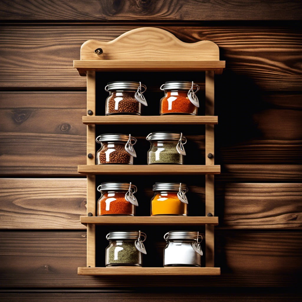 hanging buckets as spice holders