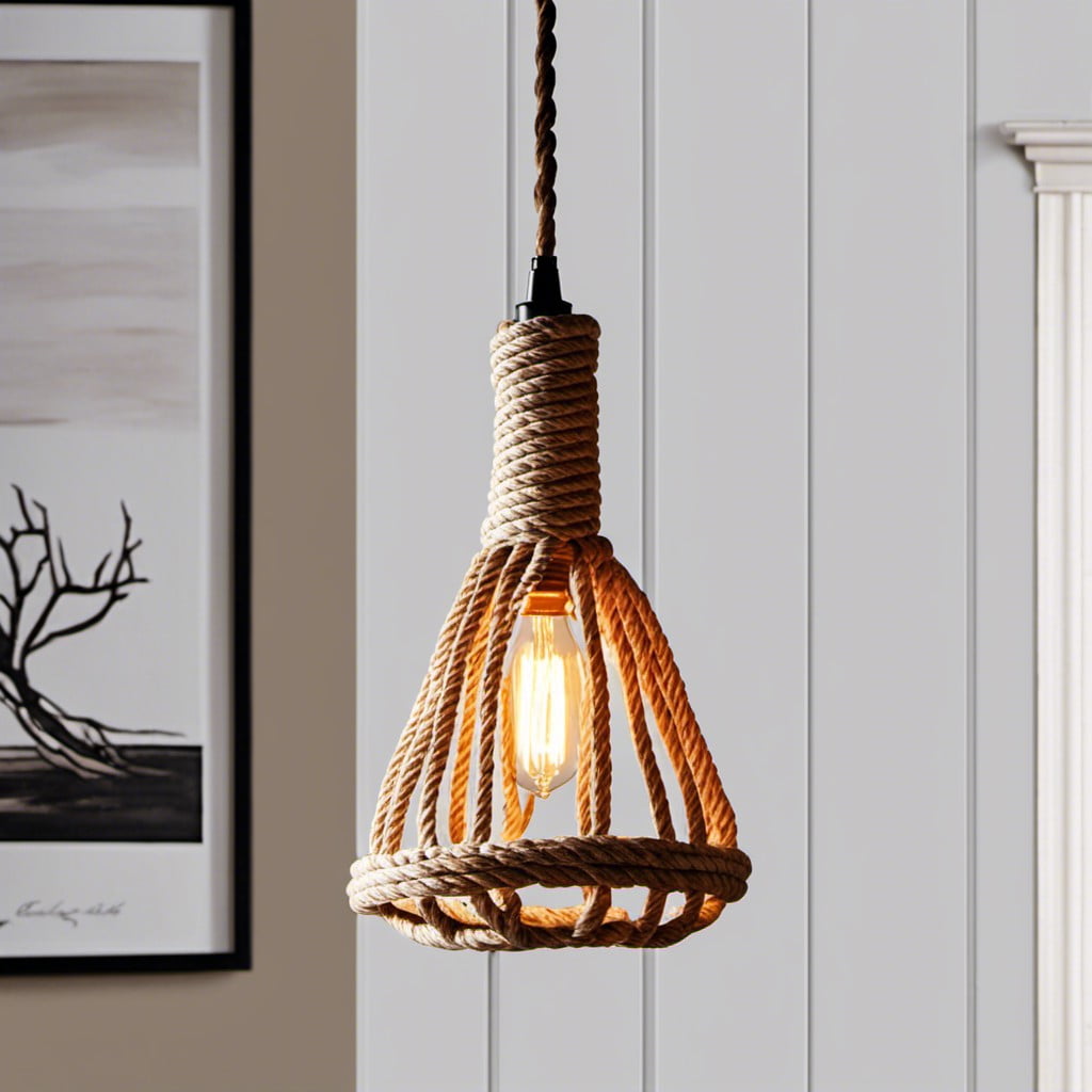 havana hemp rope pendant light