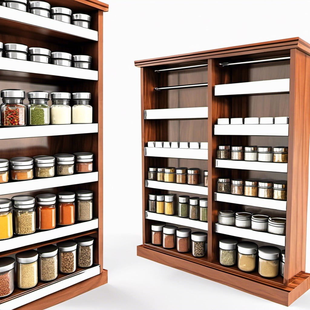 highlighting popular spice rack dimensions x14 and x22 units