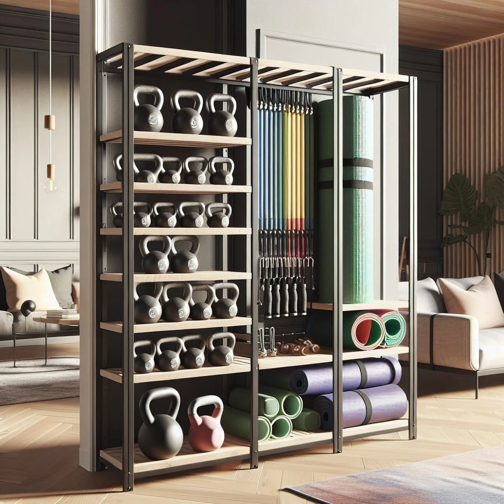 home gym equipment storage