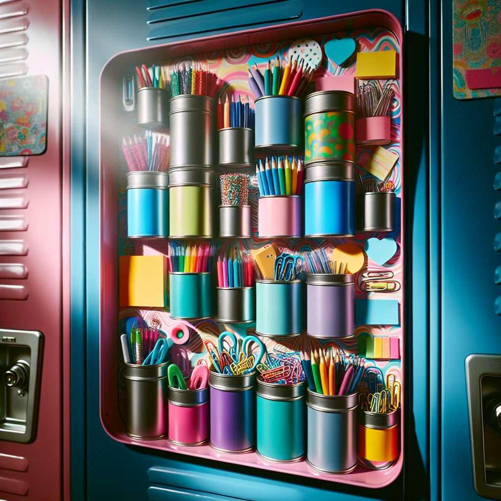 homemade magnetic tin locker decorations