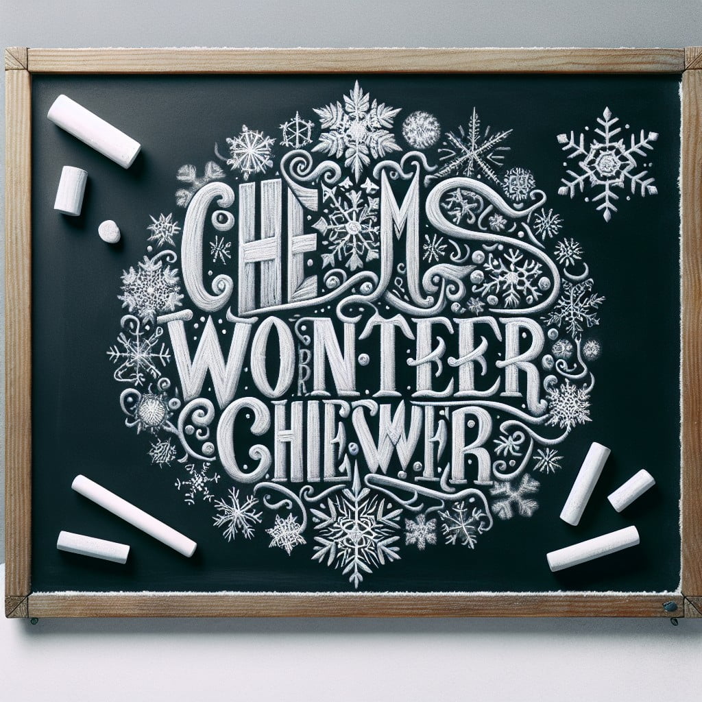 how to create chalk typography with snowflakes