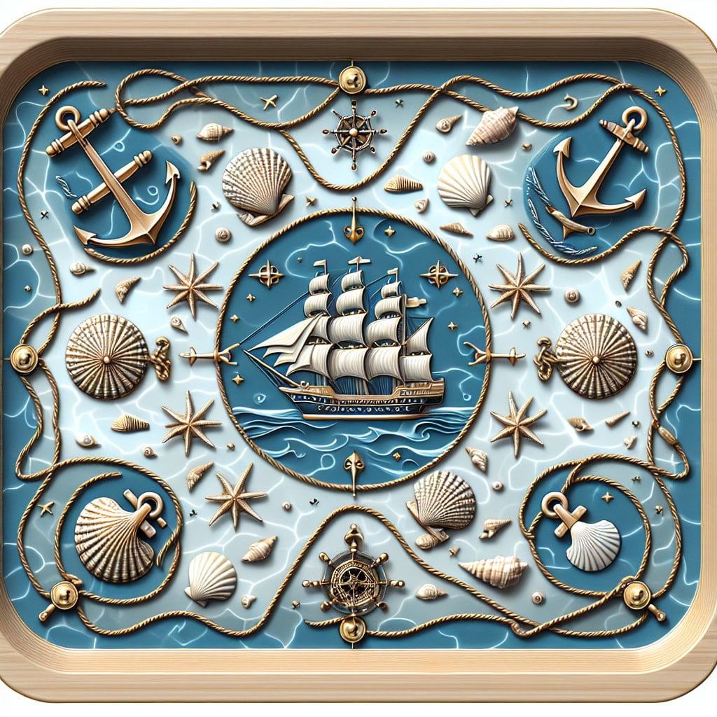 idea 11 nautical theme epoxy tray