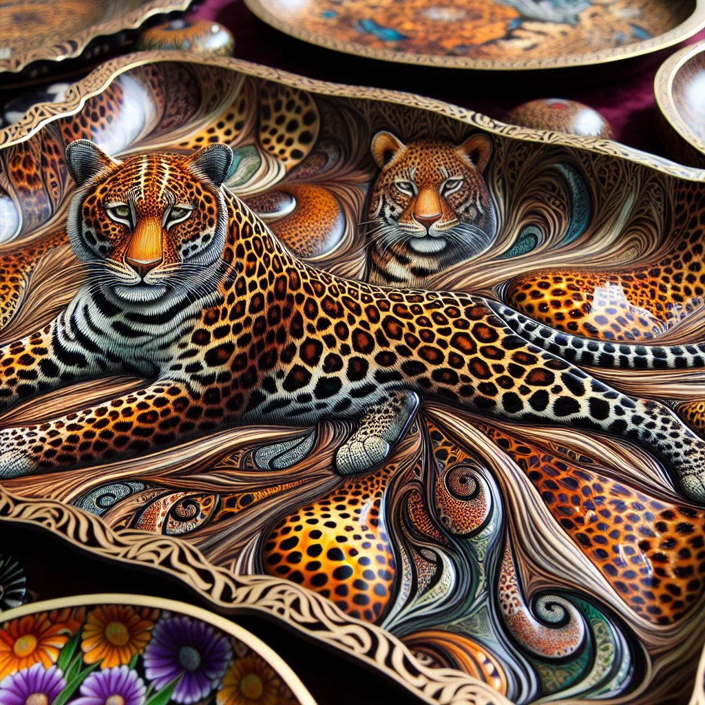 idea 14 animal print epoxy tray