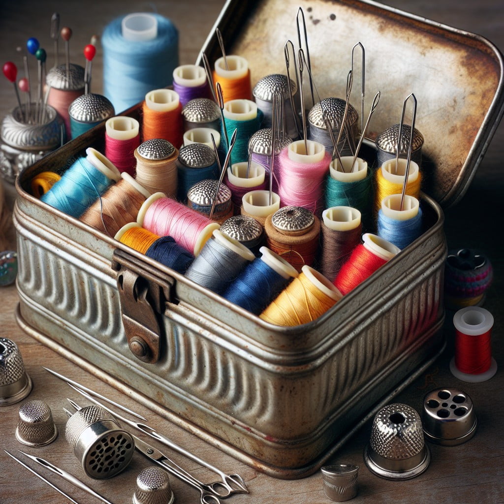 impromptu sewing kit container