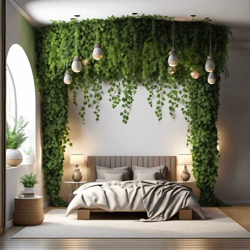 innovative ways to integrate ivy into bedroom decor