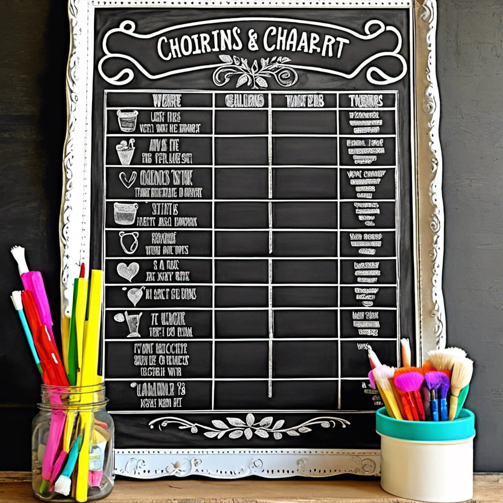 inspirational quotes chalkboard chore chart