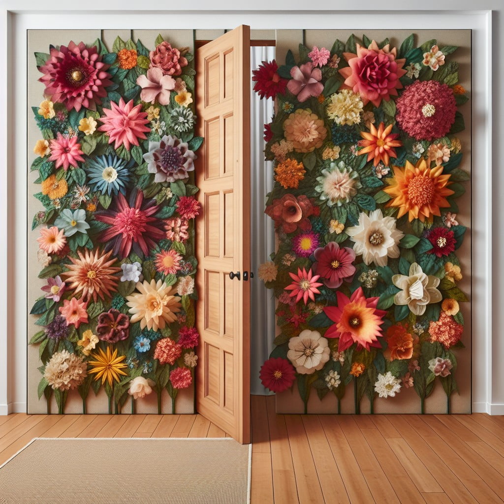 install a panel covered with faux flowers