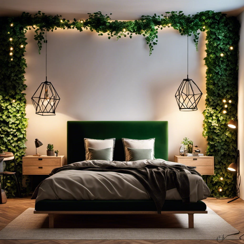 ivy themed bedroom lighting solutions