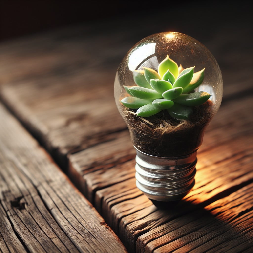 light bulb miniature plant holder