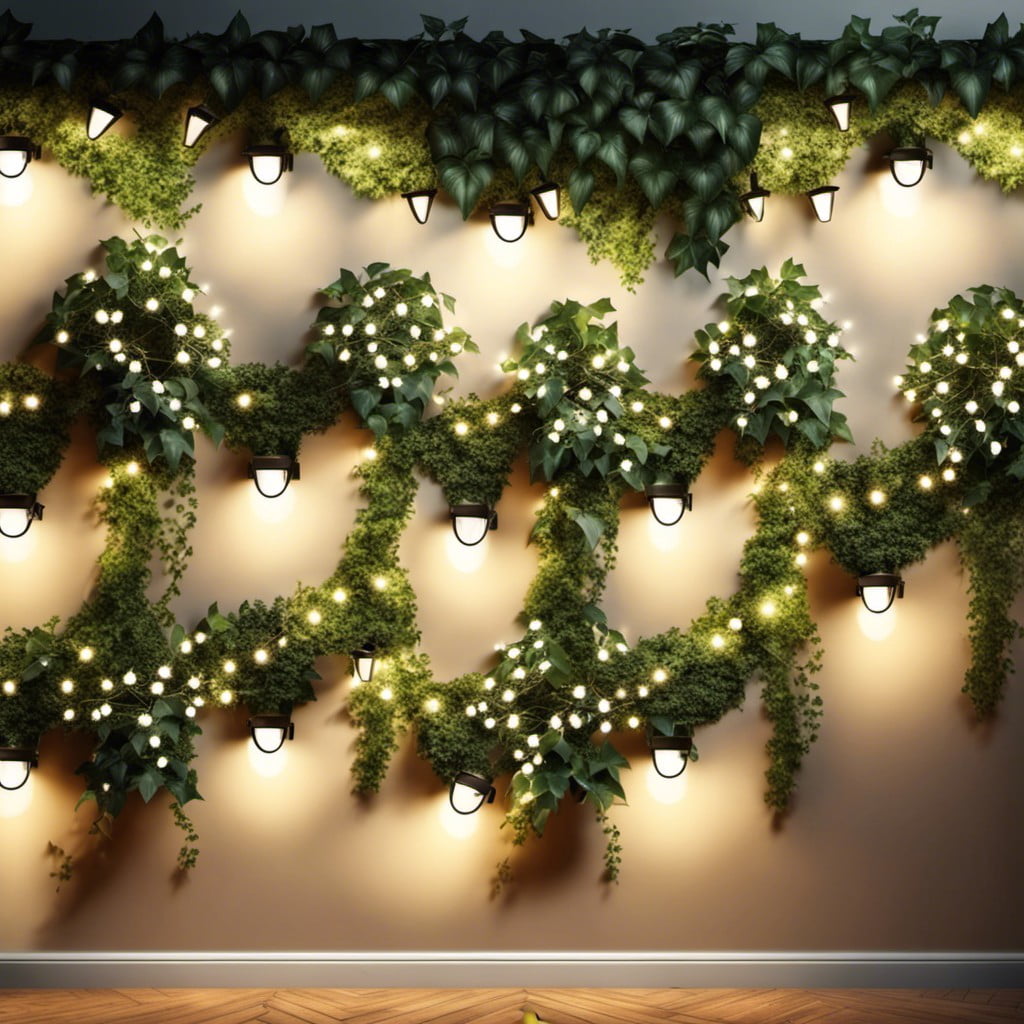 lighting up your ivy wall spotlights vs fairy lights