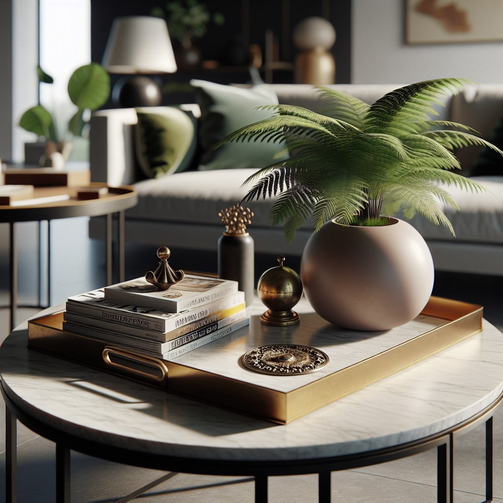 marble tray for a coffee table statement piece